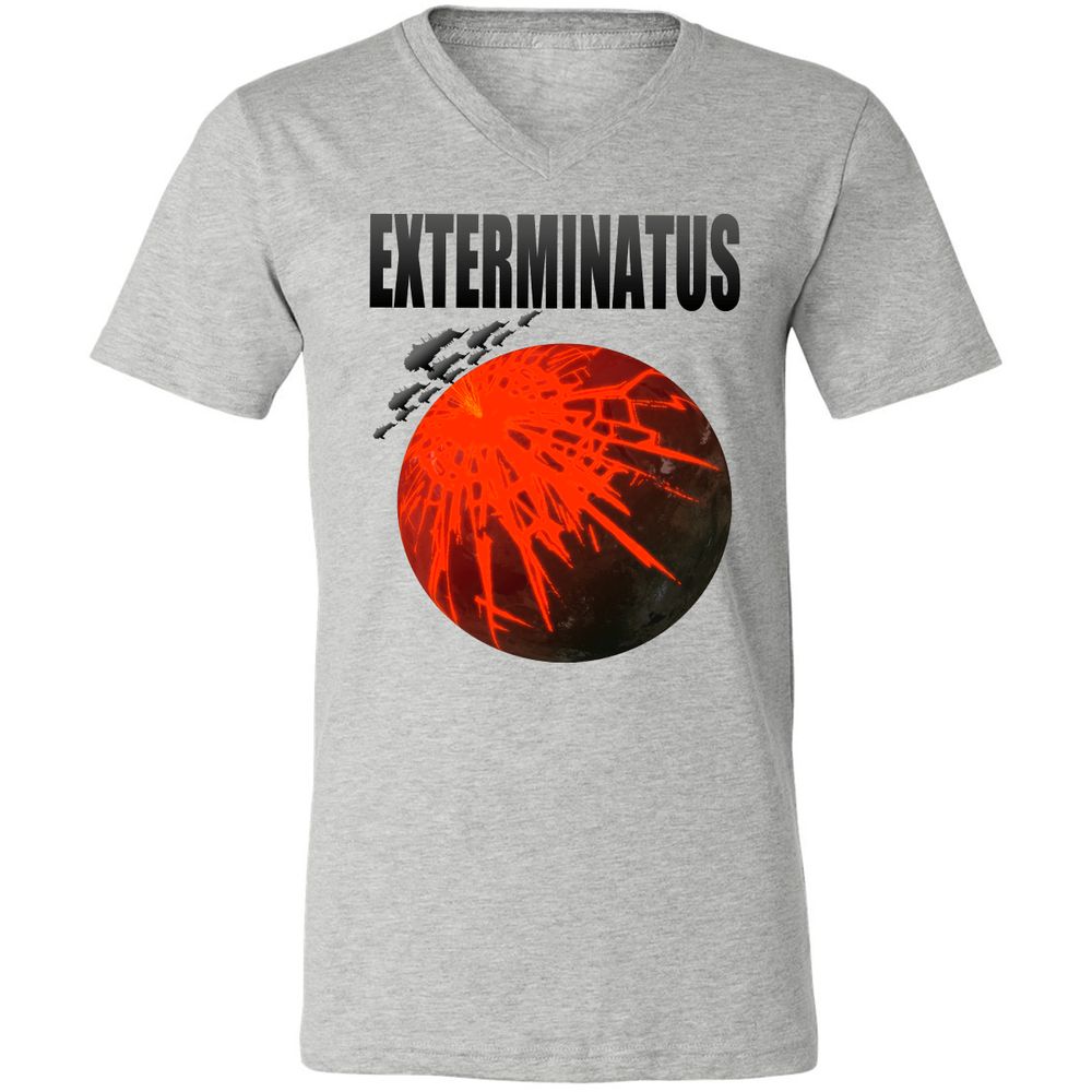 Unisex V-Neck T-Shirt - VJZCKVEC - Athletic Heather - 7
