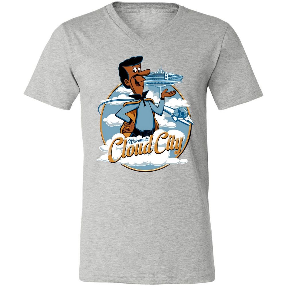 Unisex V-Neck T-Shirt - QAYFGR75 - Athletic Heather - 7