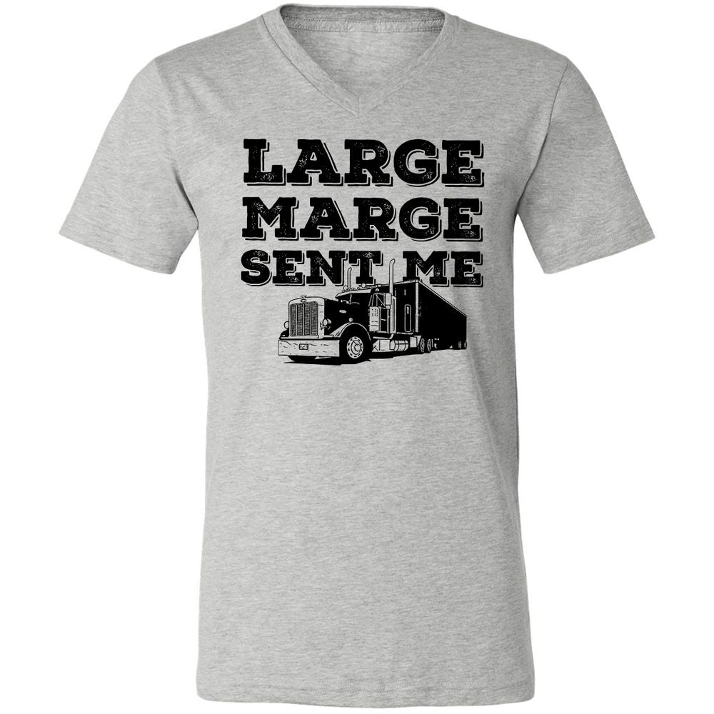 Unisex V-Neck T-Shirt - LQQ4X5Z6 - Athletic Heather - 7