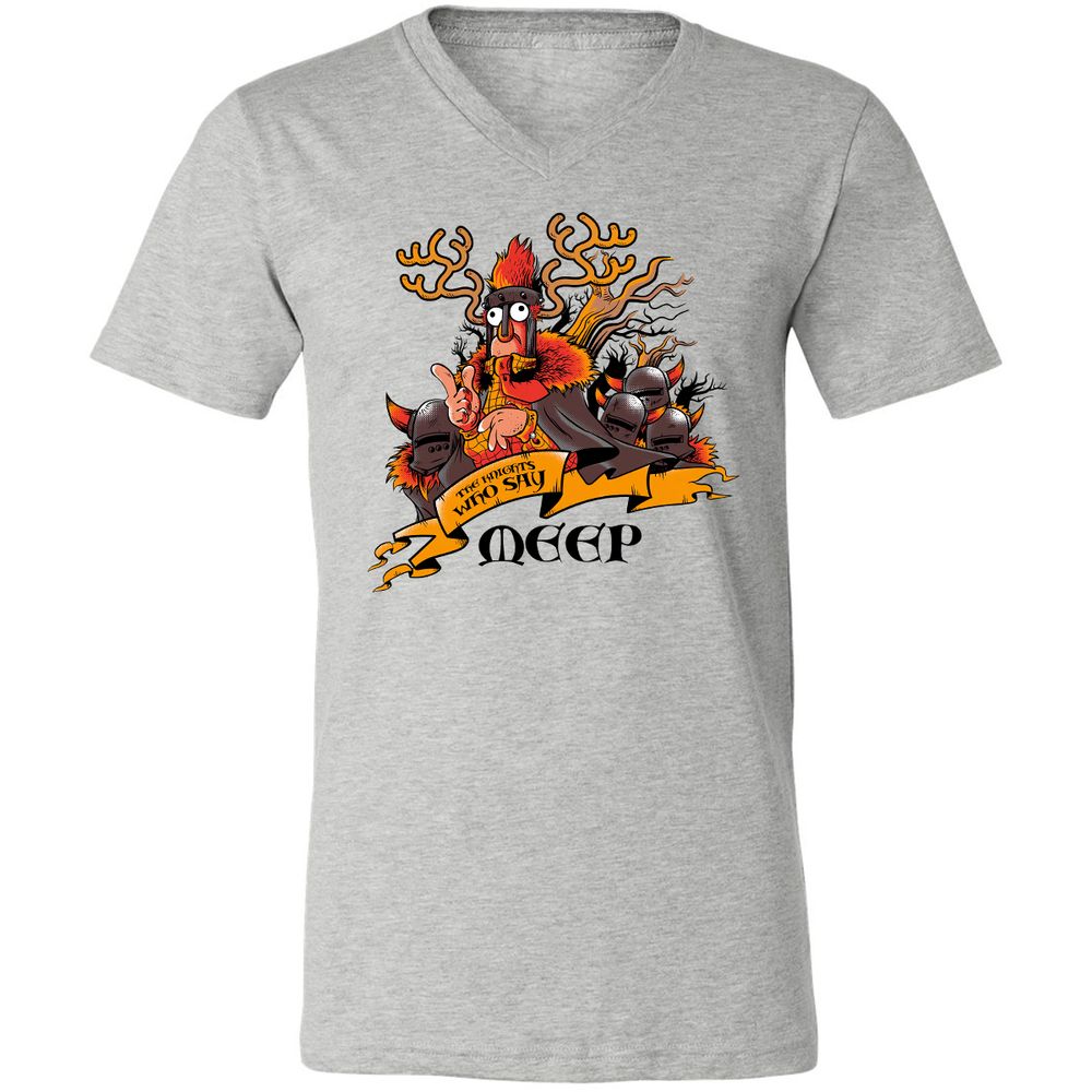 Unisex V-Neck T-Shirt - 7JBZLAWQ - Athletic Heather - 7