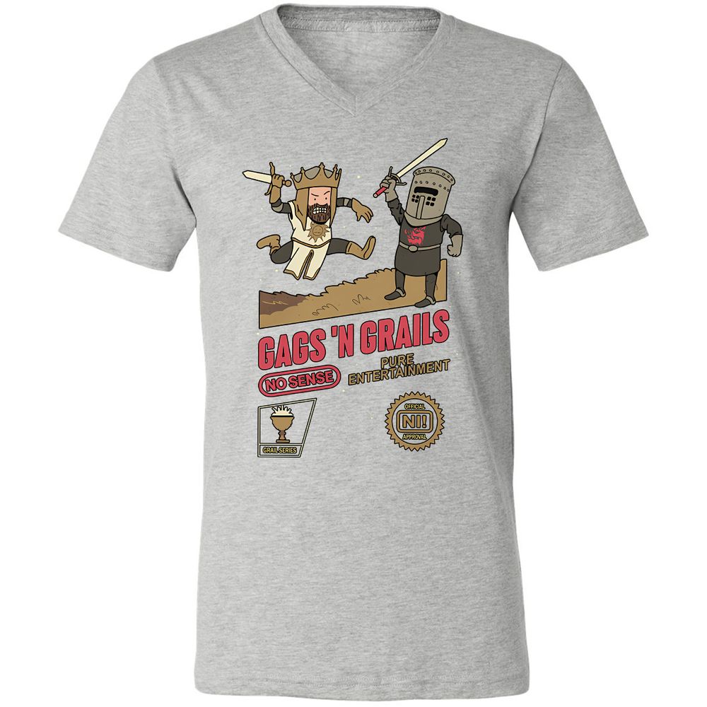 Unisex V-Neck T-Shirt - E86P23SQ - Athletic Heather - 7
