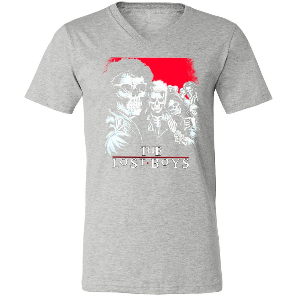 Unisex V-Neck T-Shirt - XEYEBQVQ - Athletic Heather - 7
