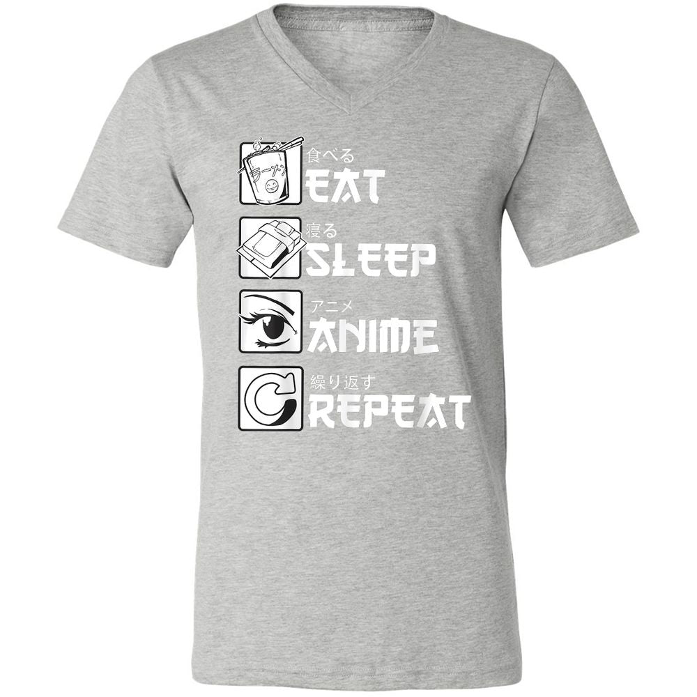 Unisex V-Neck T-Shirt - KMUA3PME - Athletic Heather - 7