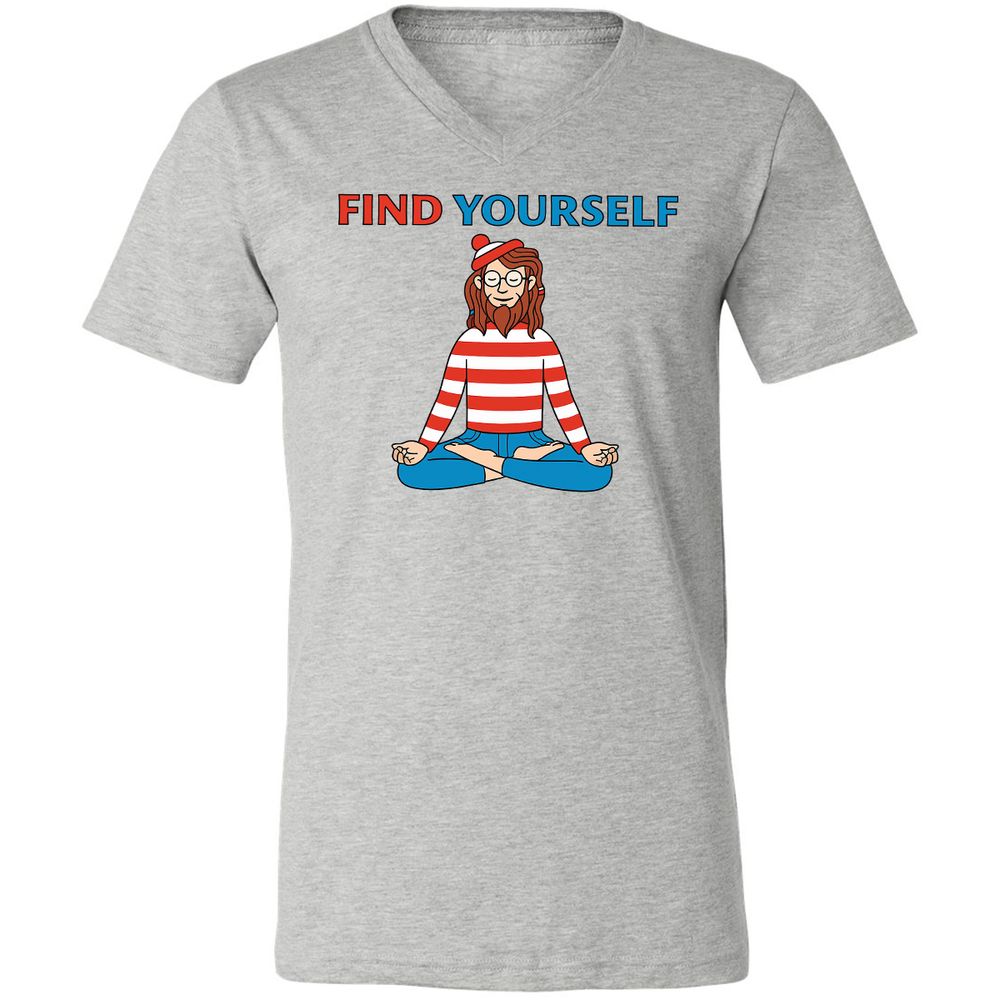 Unisex V-Neck T-Shirt - KCHR5MSW - Athletic Heather - 7