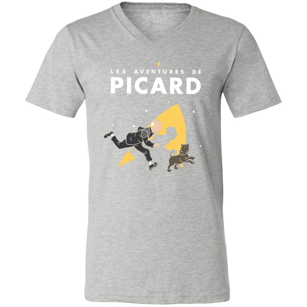 Unisex V-Neck T-Shirt - LZW8TEDW - Athletic Heather - 7