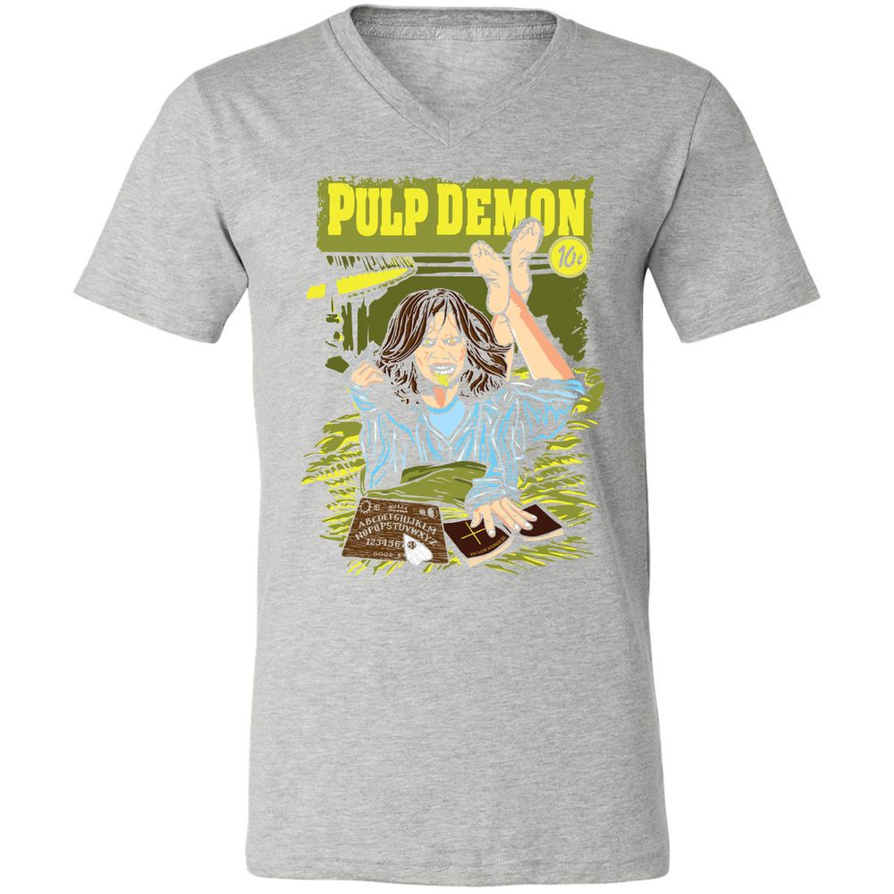 Unisex V-Neck T-Shirt - 51NCX2B6 - Athletic Heather - 7