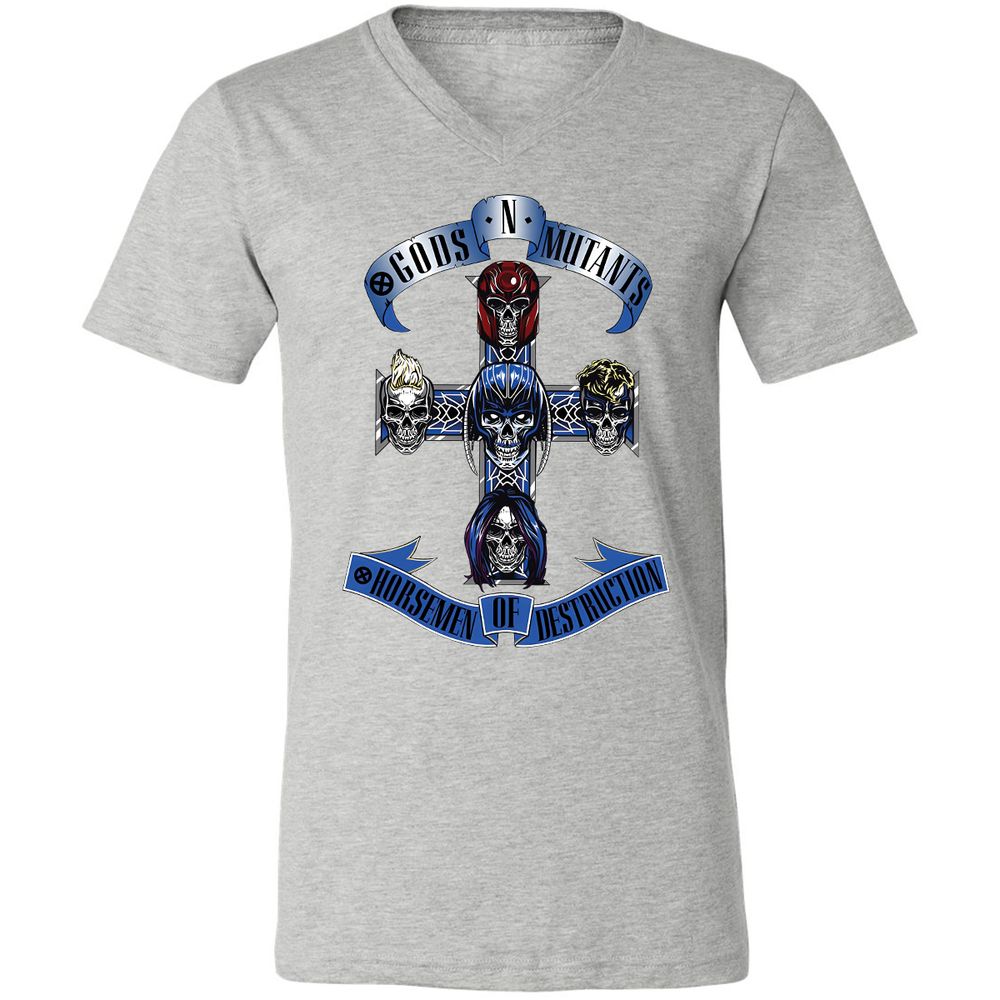 Unisex V-Neck T-Shirt - 4WEUJTJC - Athletic Heather - 7