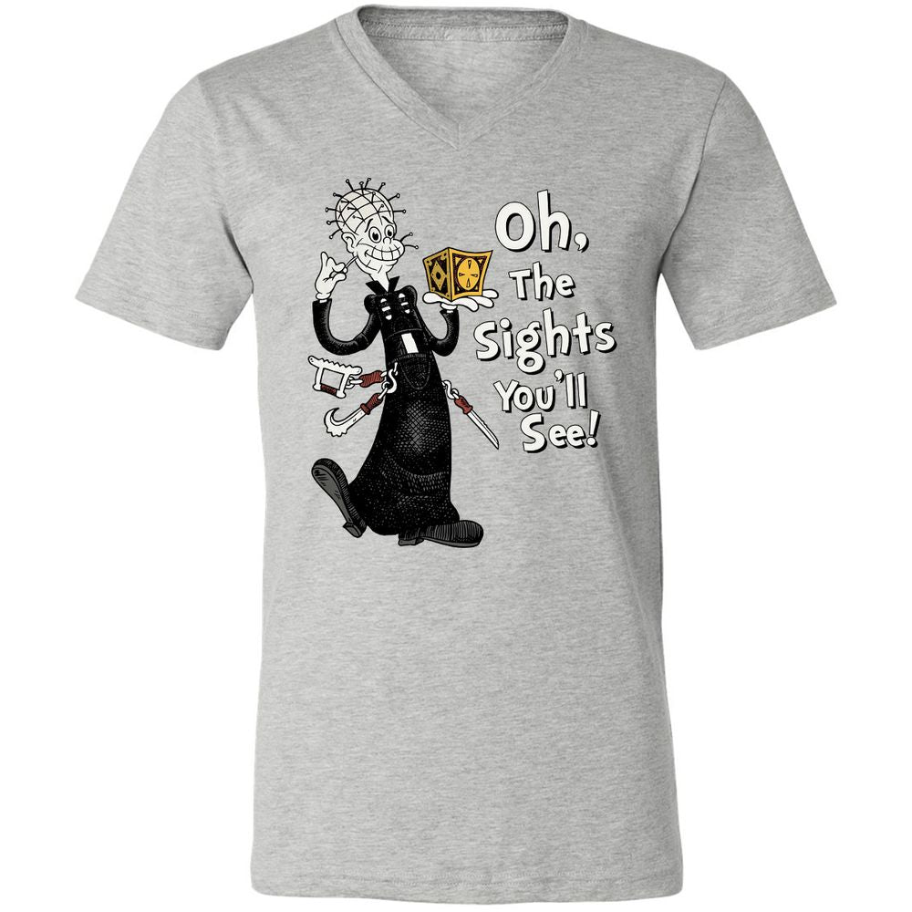 Unisex V-Neck T-Shirt - 8AATKQXT - Athletic Heather - 7