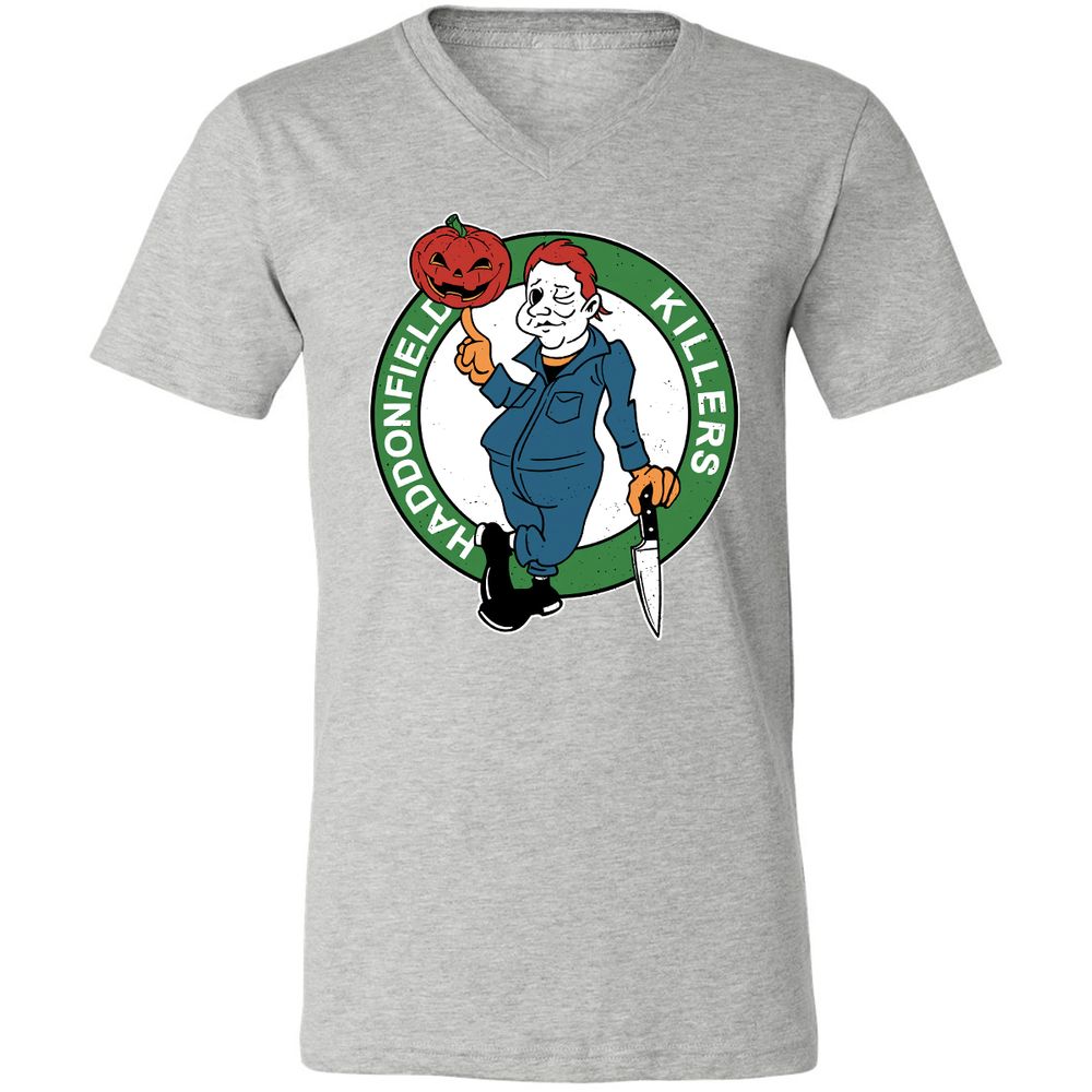 Unisex V-Neck T-Shirt - 4STAE2JW - Athletic Heather - 7