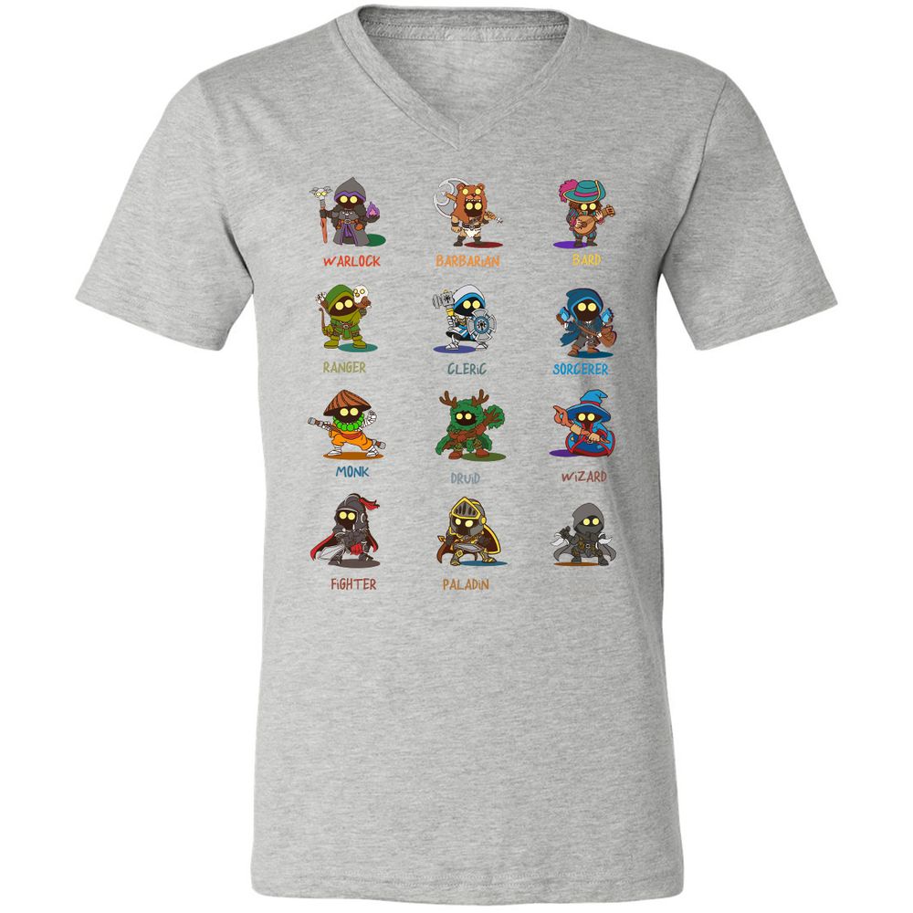 Unisex V-Neck T-Shirt - JVZP9JG7 - Athletic Heather - 7