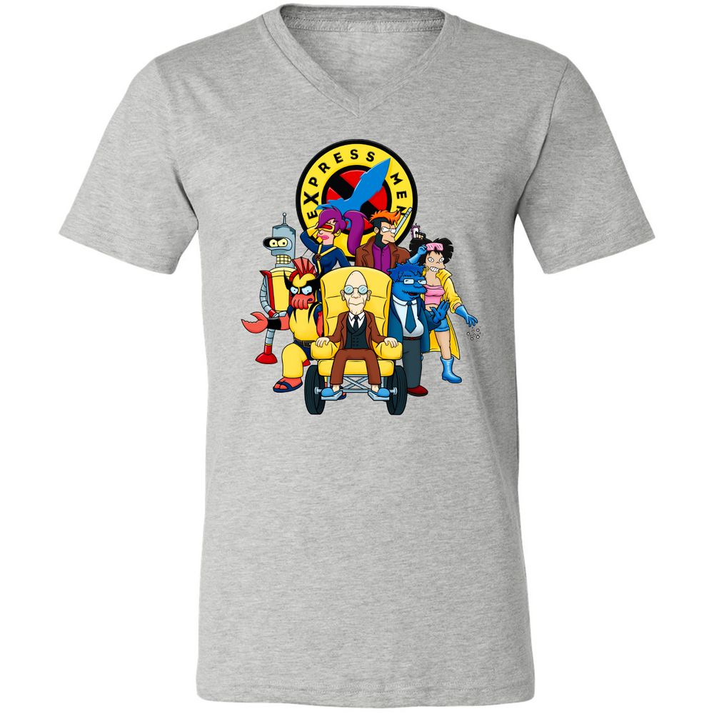 Unisex V-Neck T-Shirt - 8BP8PQS4 - Athletic Heather - 7