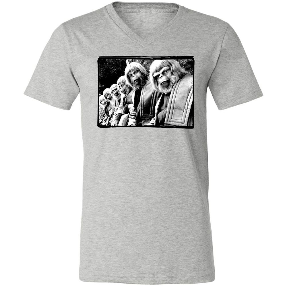 Unisex V-Neck T-Shirt - Z1KHP5M6 - Athletic Heather - 7