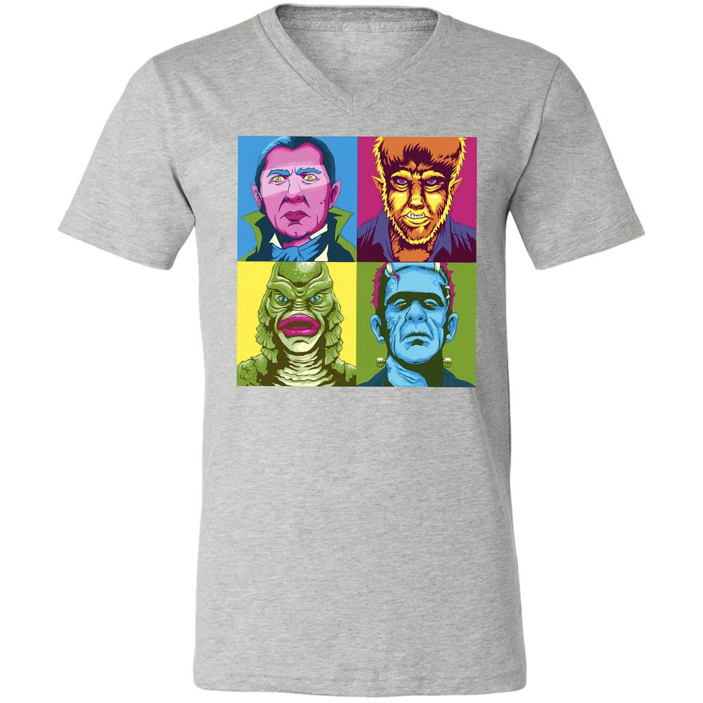 Unisex V-Neck T-Shirt - ZRGXUVQ5 - Athletic Heather - 7