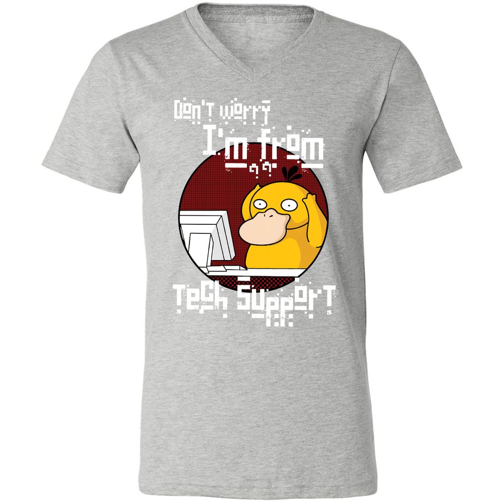 Unisex V-Neck T-Shirt - DV4JXXHJ - Athletic Heather - 7