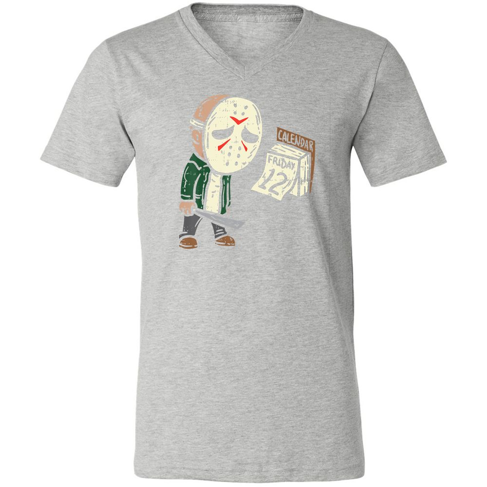Unisex V-Neck T-Shirt - W1U9XN6D - Athletic Heather - 7