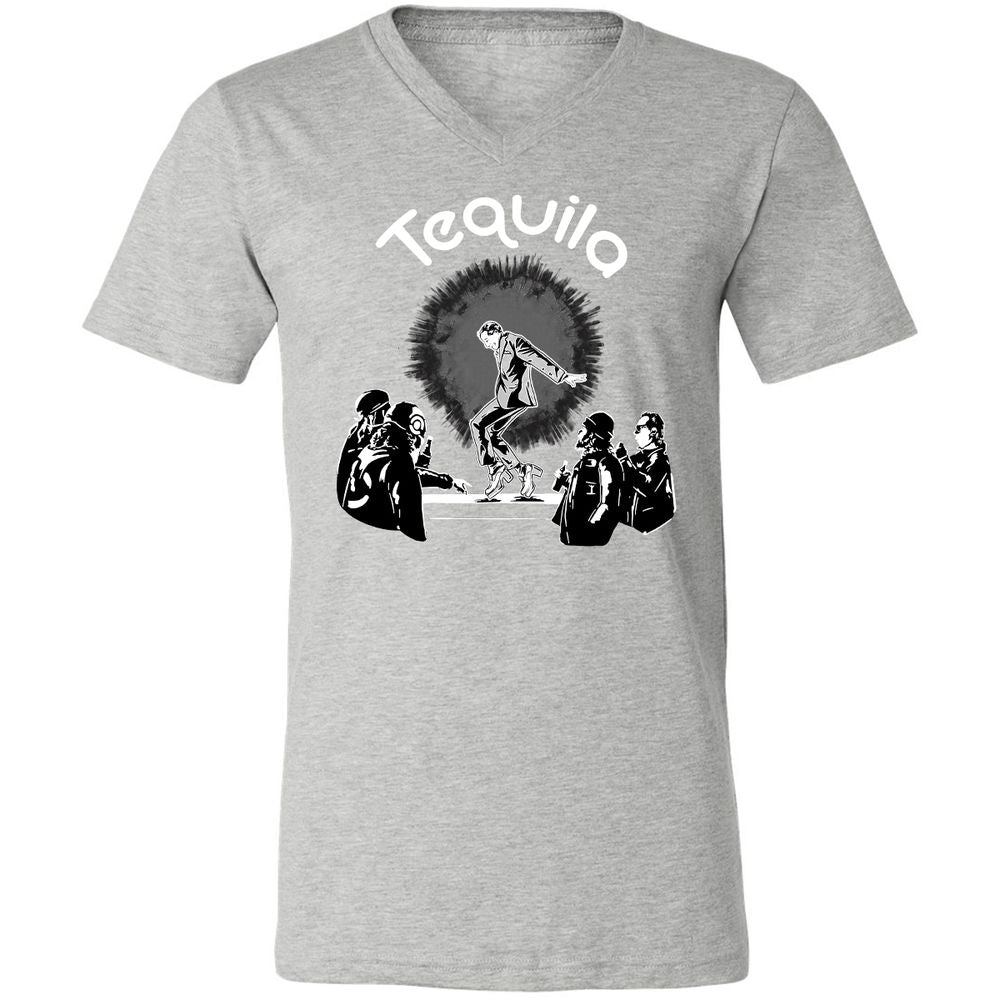 Unisex V-Neck T-Shirt - QRKM3NUU - Athletic Heather - 7
