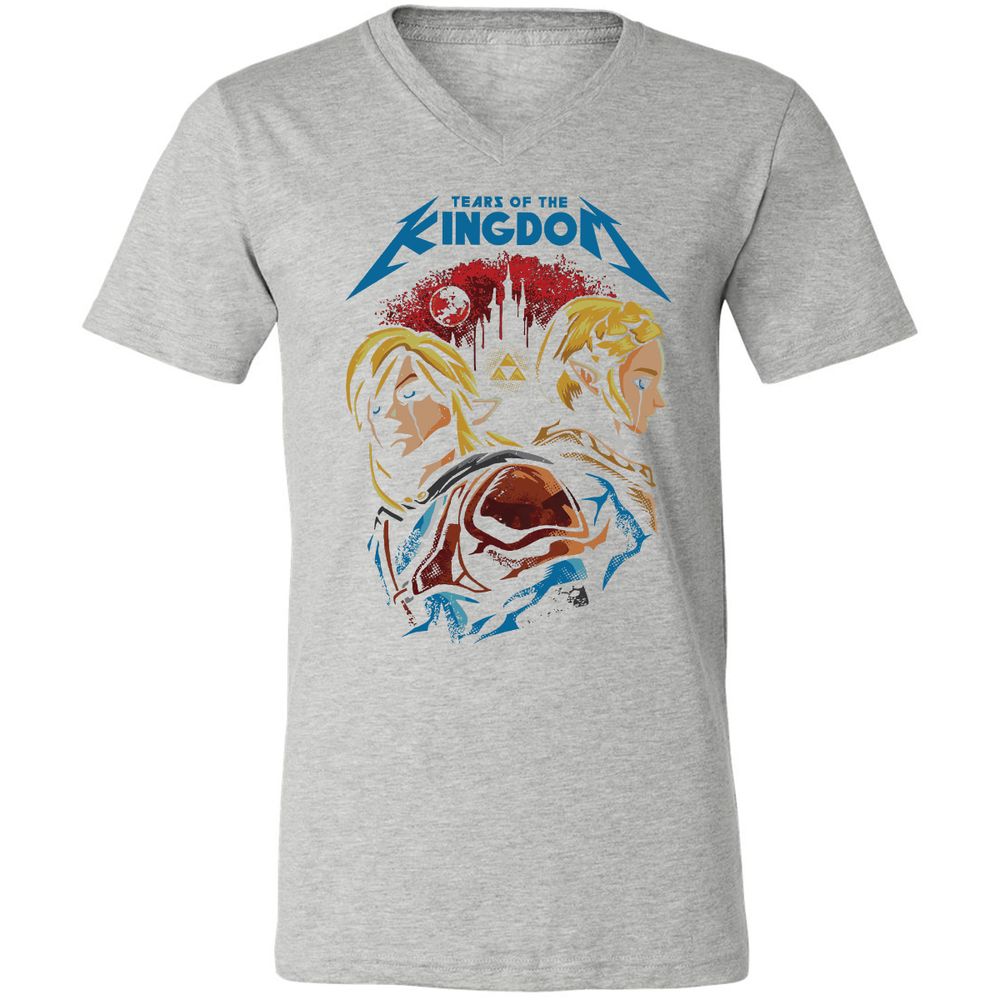 Unisex V-Neck T-Shirt - 9XS8C3AP - Athletic Heather - 7