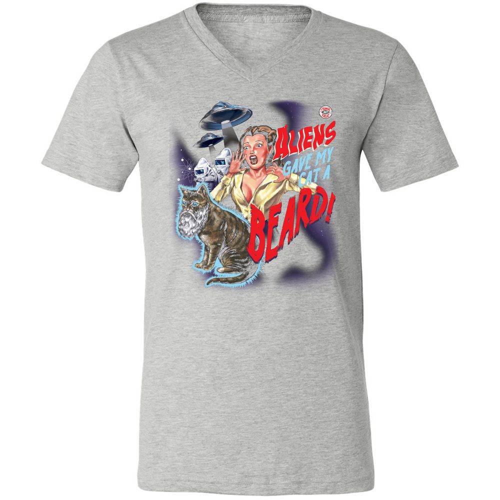 Unisex V-Neck T-Shirt - C7CU91FH - Athletic Heather - 7