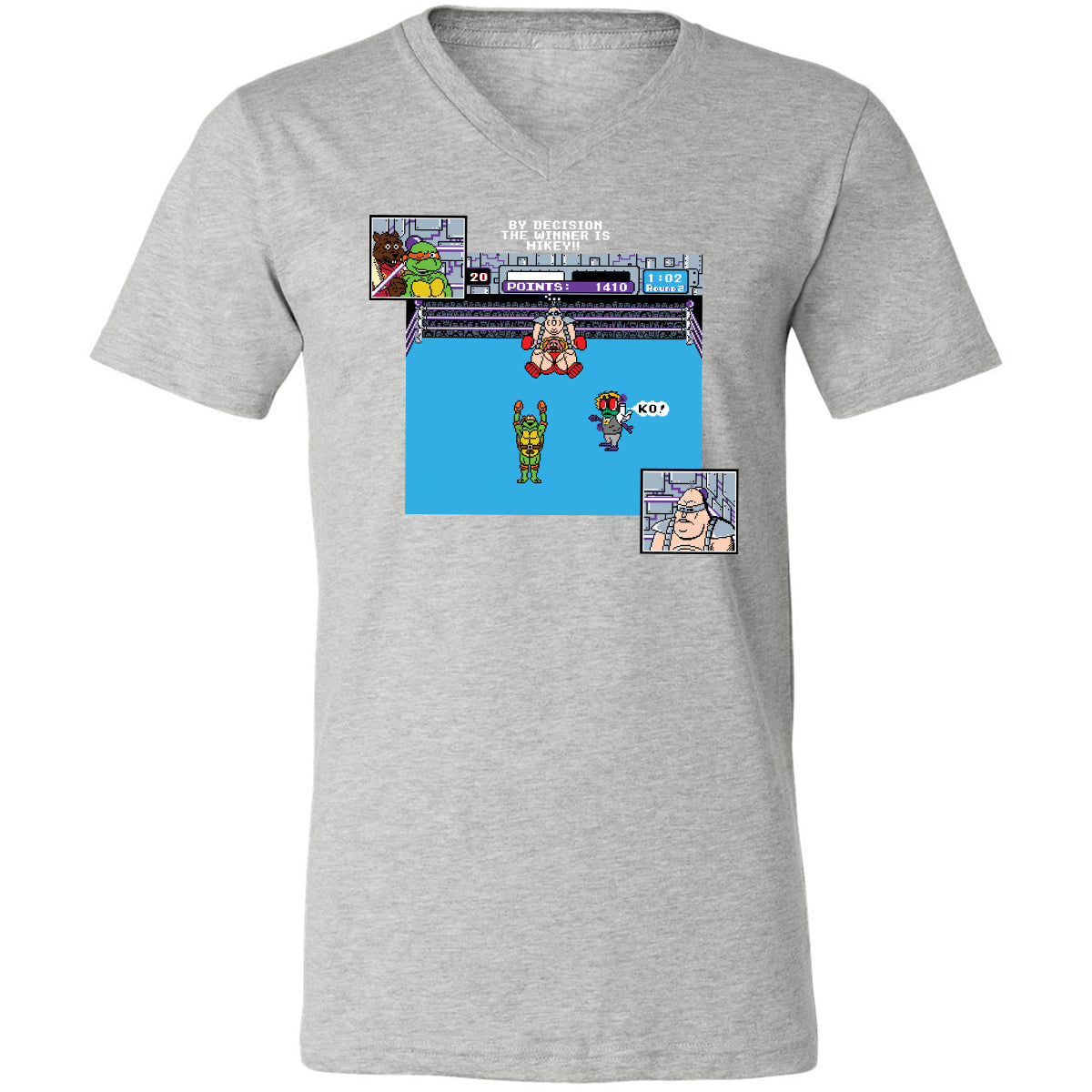 Unisex V-Neck T-Shirt - ARR6DX4W - Athletic Heather - 7