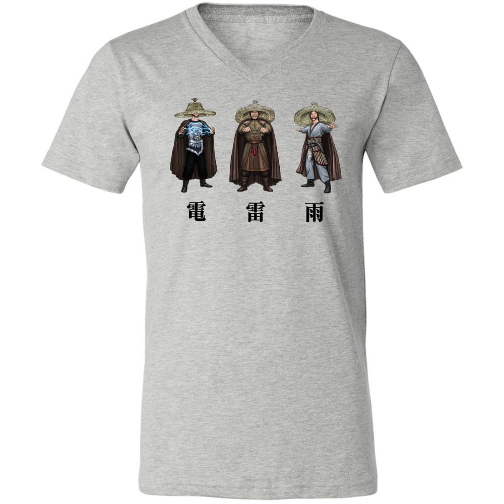 Unisex V-Neck T-Shirt - JGJQZMR2 - Athletic Heather - 7