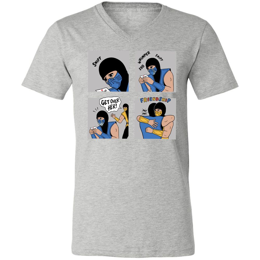 Unisex V-Neck T-Shirt - 77UYTX1L - Athletic Heather - 7