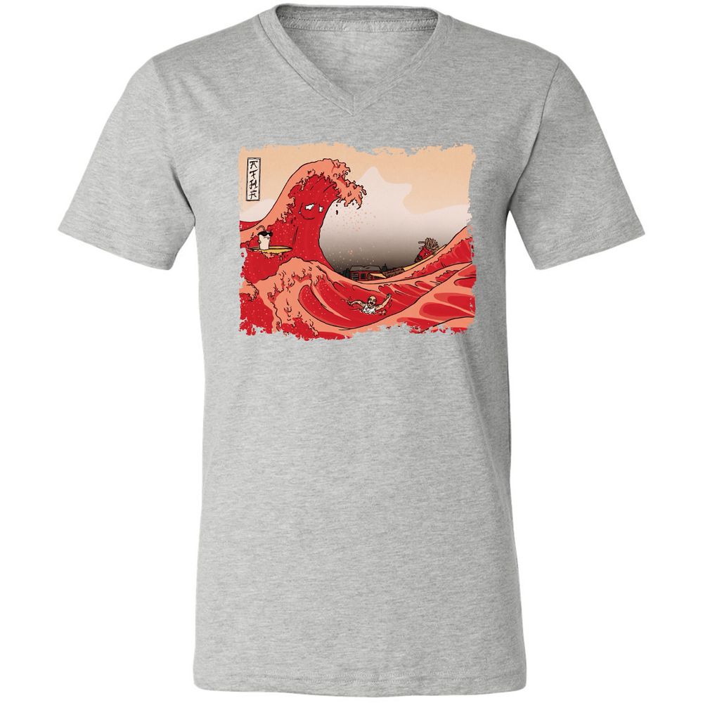 Unisex V-Neck T-Shirt - M1HUX3V8 - Athletic Heather - 7