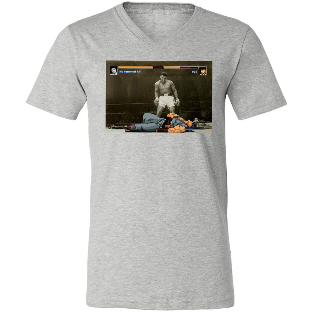 Unisex V-Neck T-Shirt - BUMUMRWG - Athletic Heather - 7