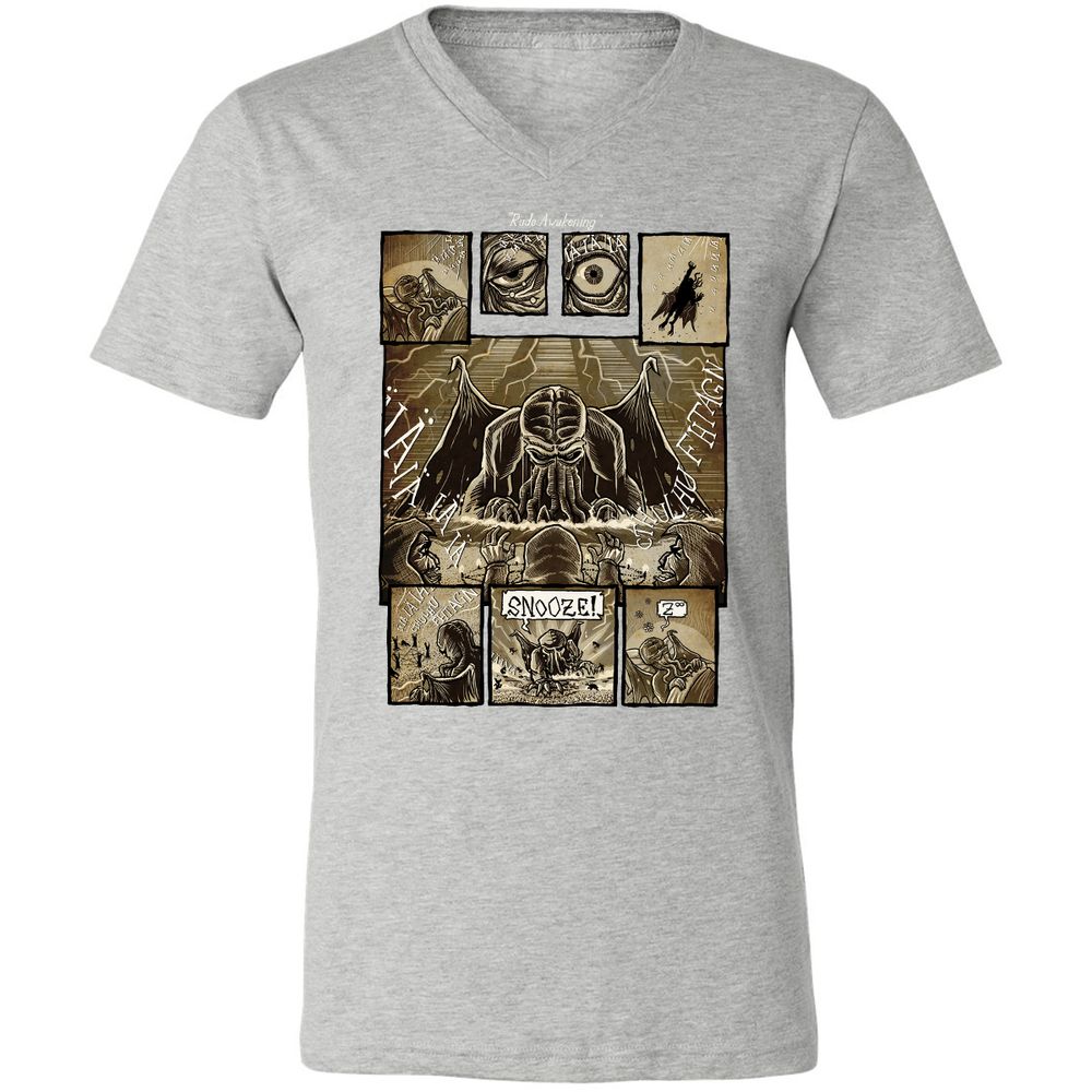 Unisex V-Neck T-Shirt - ABLSS4ZC - Athletic Heather - 7