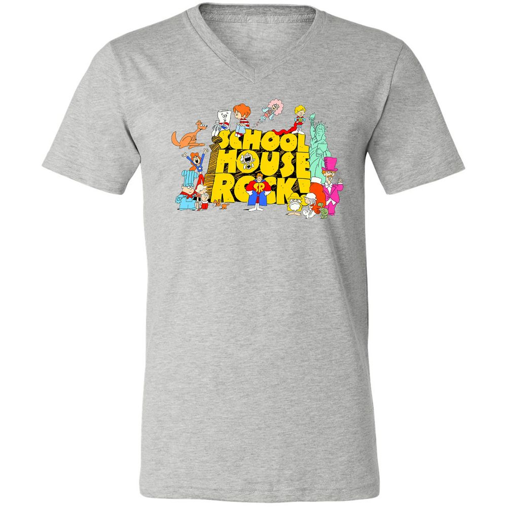 Unisex V-Neck T-Shirt - KQ4CJP65 - Athletic Heather - 7