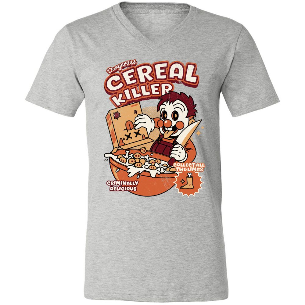 Unisex V-Neck T-Shirt - 7K6KNX7Q - Athletic Heather - 7