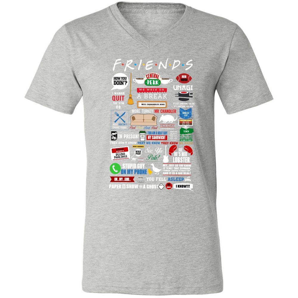 Unisex V-Neck T-Shirt - W4UKF8FB - Athletic Heather - 7
