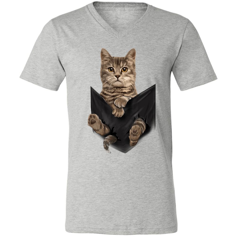 Unisex V-Neck T-Shirt - M14ZND4Y - Athletic Heather - 7