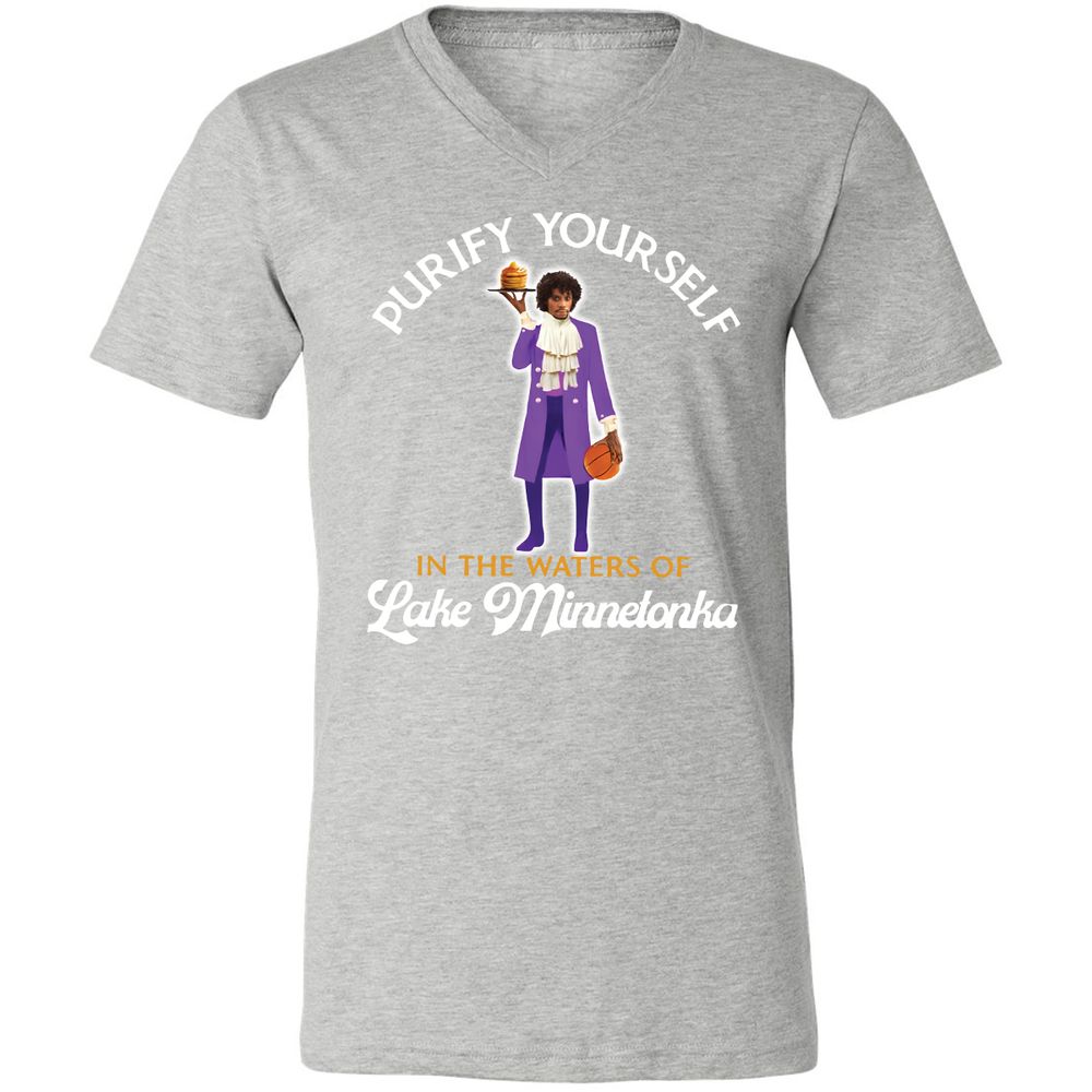 Unisex V-Neck T-Shirt - FKU89SMD - Athletic Heather - 7