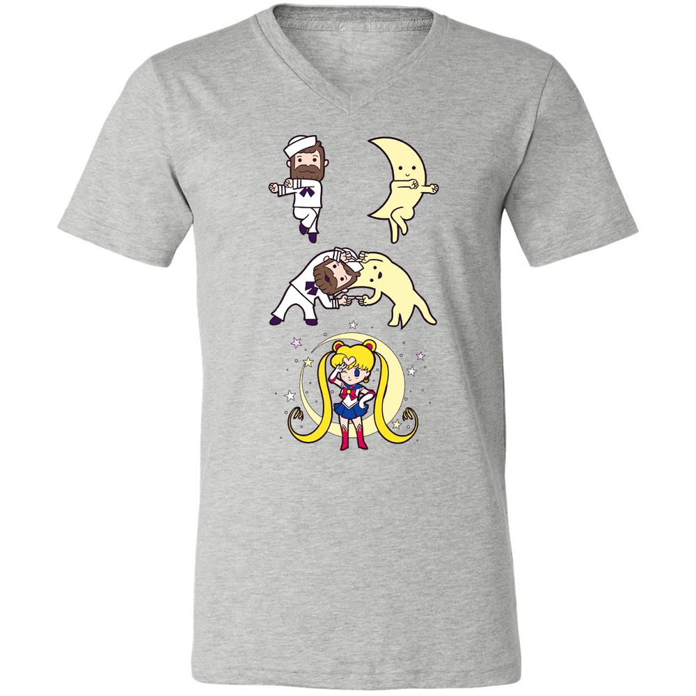 Unisex V-Neck T-Shirt - 495YZQVL - Athletic Heather - 7