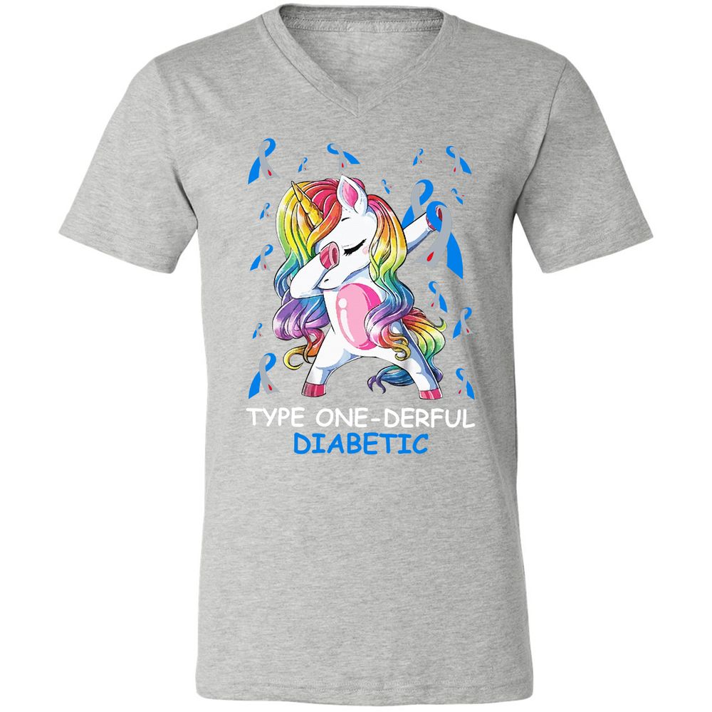 Unisex V-Neck T-Shirt - DN3RWF9Z - Athletic Heather - 7