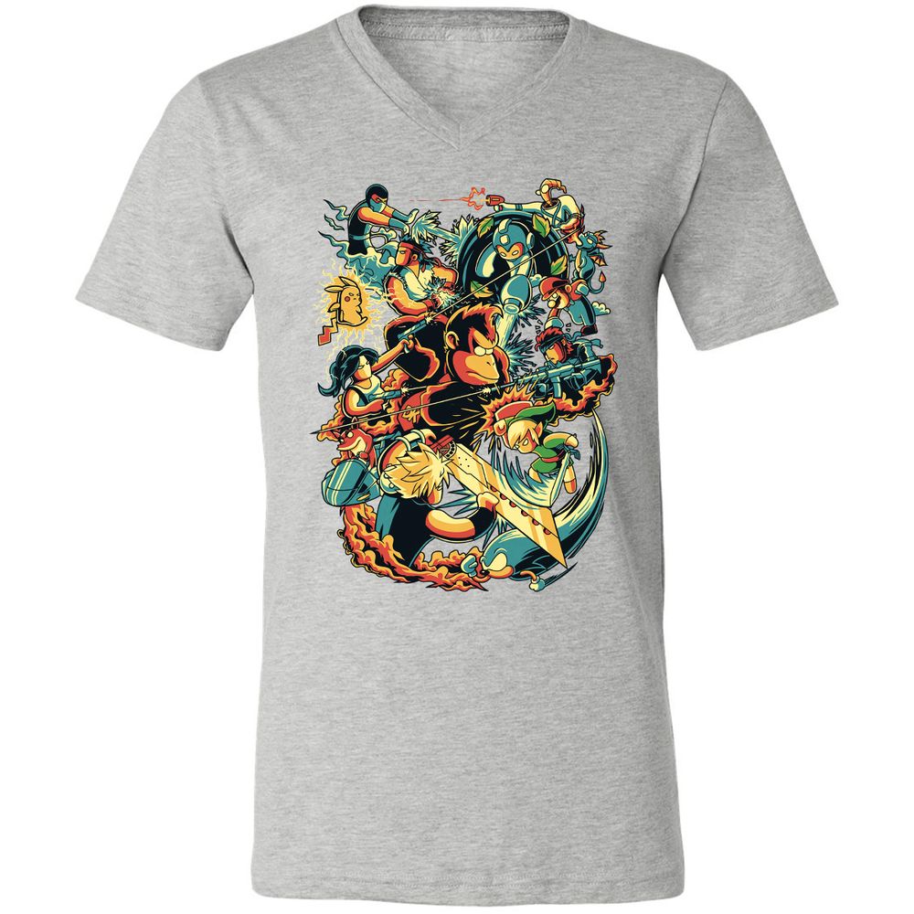 Unisex V-Neck T-Shirt - PV3HVH66 - Athletic Heather - 7