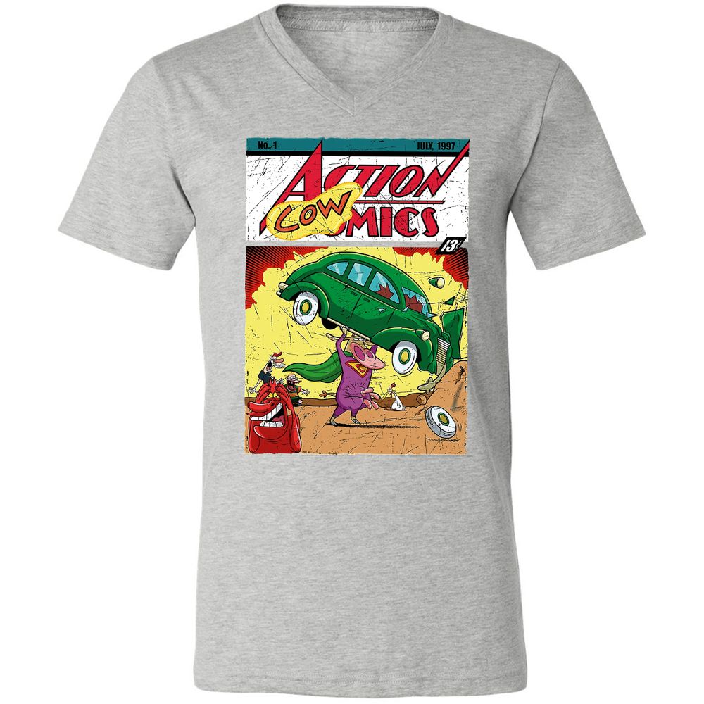 Unisex V-Neck T-Shirt - B6DDSGGC - Athletic Heather - 7