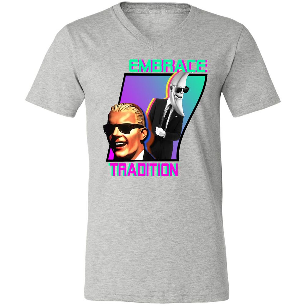 Unisex V-Neck T-Shirt - Z5Y1LDR3 - Athletic Heather - 7