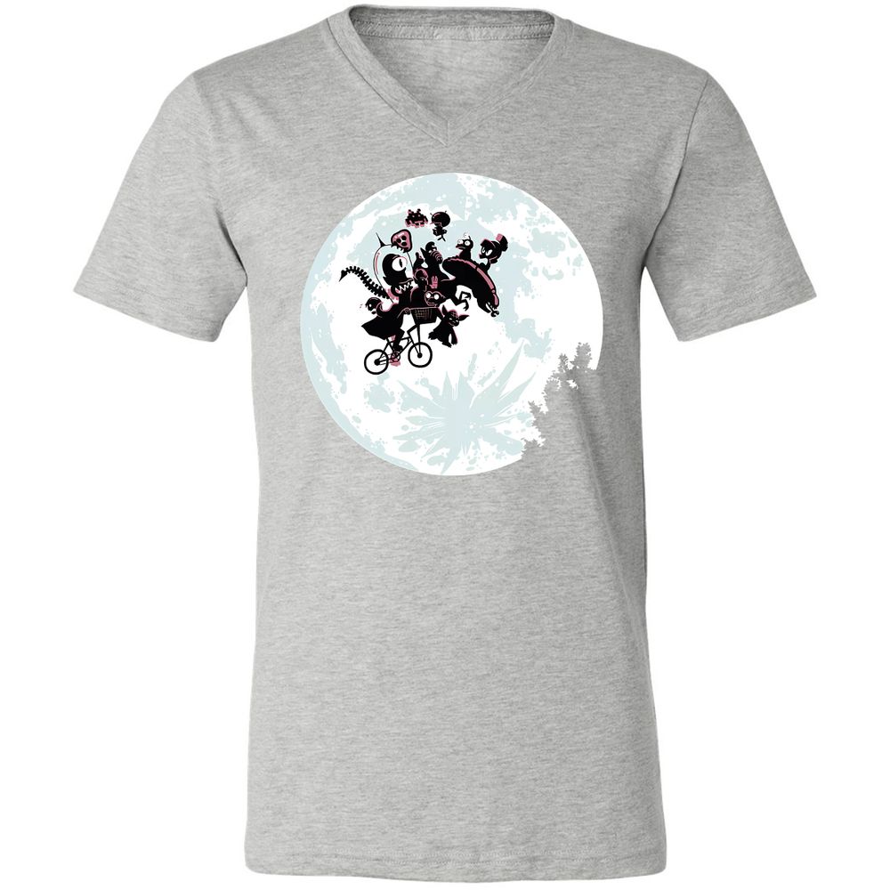 Unisex V-Neck T-Shirt - RS1XUU7E - Athletic Heather - 7