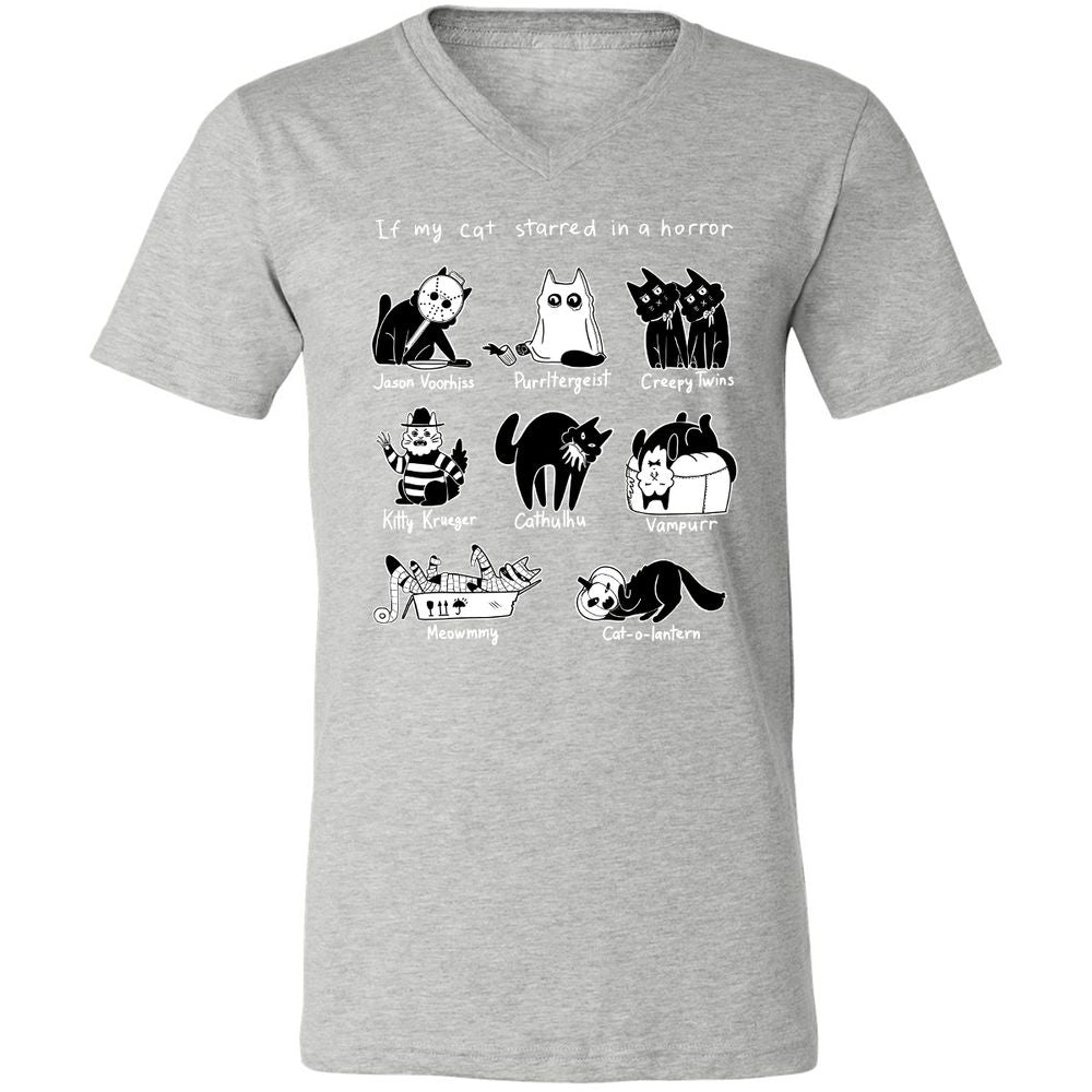 Unisex V-Neck T-Shirt - U3TK7NA8 - Athletic Heather - 7