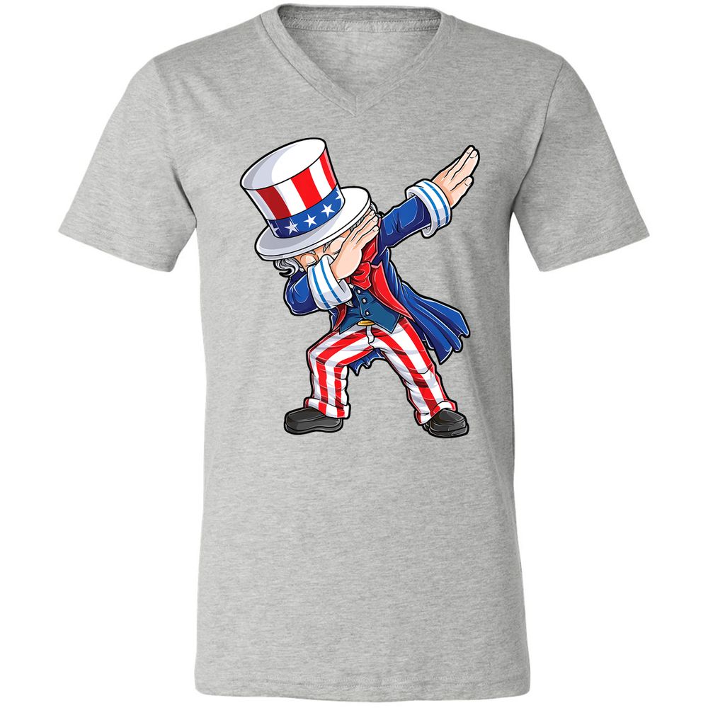 Unisex V-Neck T-Shirt - 9BWZB4LC - Athletic Heather - 7
