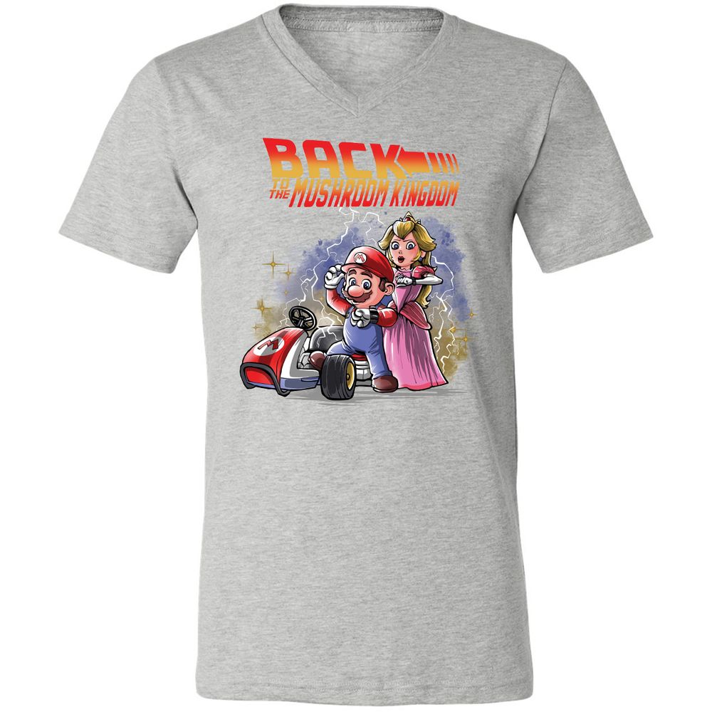 Unisex V-Neck T-Shirt - ZHLR68JK - Athletic Heather - 7