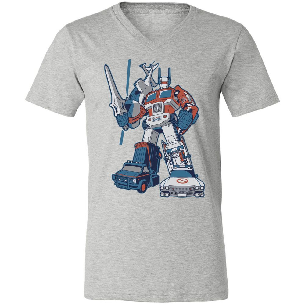 Unisex V-Neck T-Shirt - 7VBWGJM2 - Athletic Heather - 7