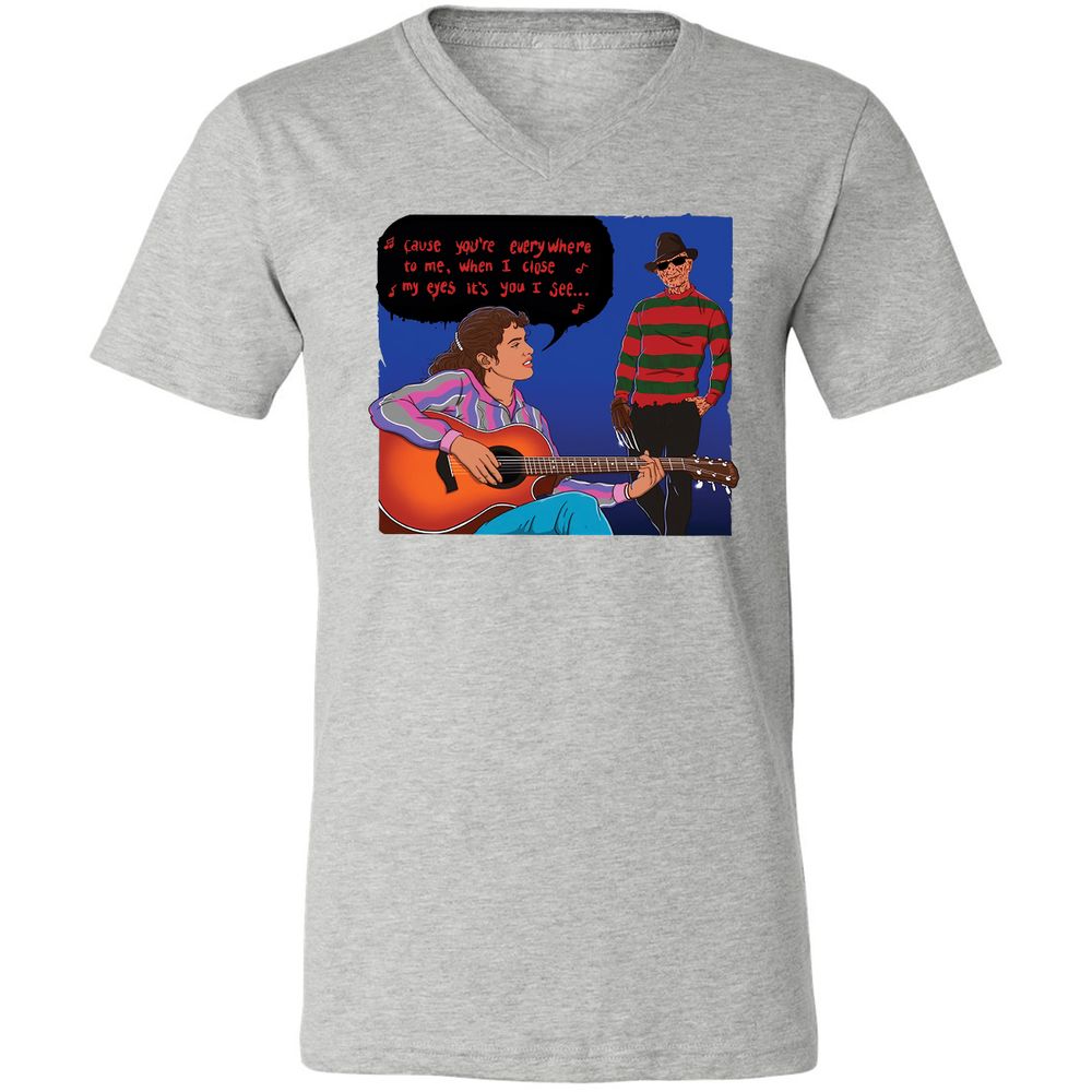 Unisex V-Neck T-Shirt - 9Z9Q9LC5 - Athletic Heather - 7