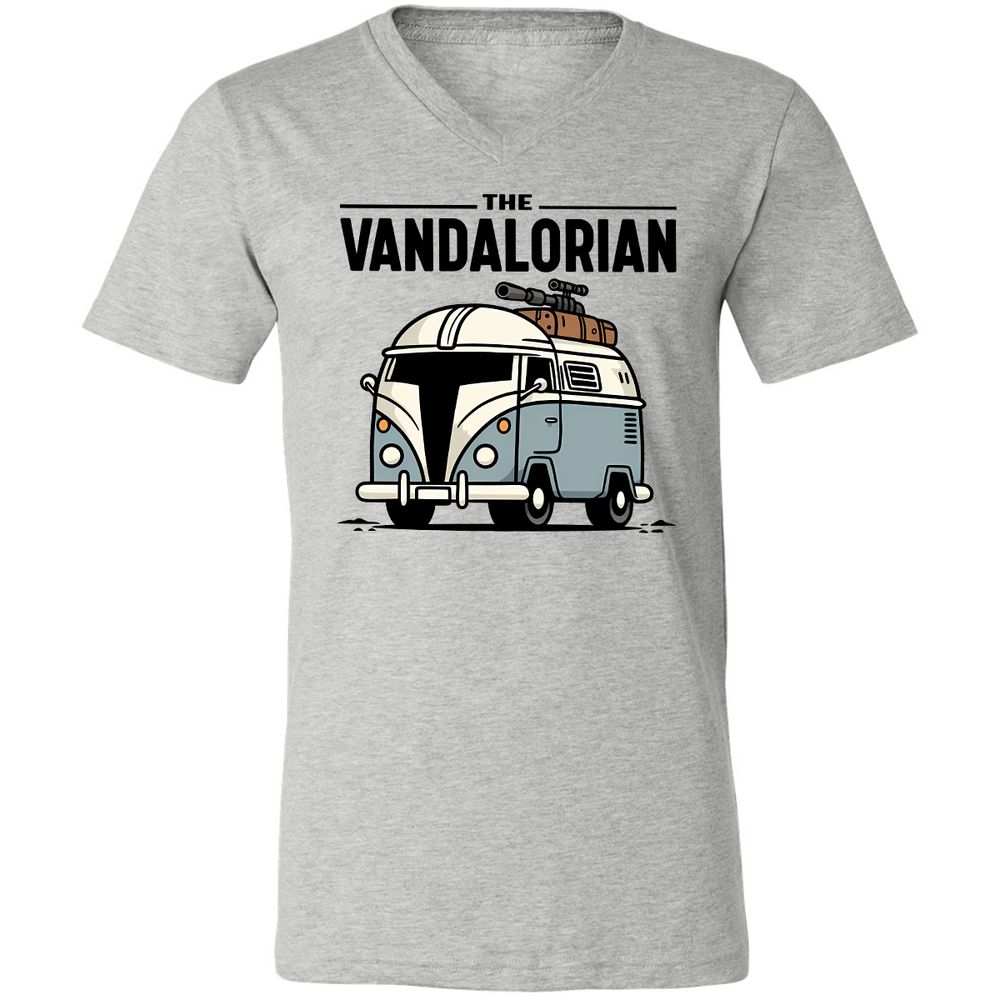 Unisex V-Neck T-Shirt - TEEECUMN - Athletic Heather - 7