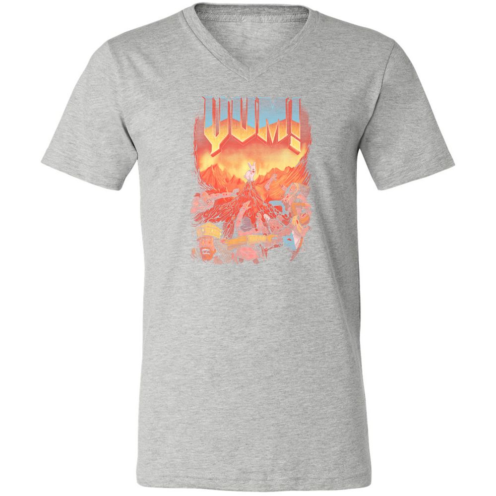 Unisex V-Neck T-Shirt - G9UGDK9P - Athletic Heather - 7