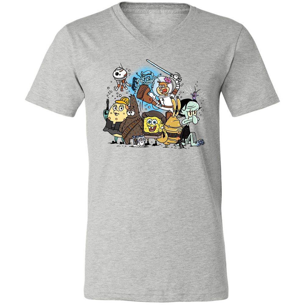 Unisex V-Neck T-Shirt - BLSM8SWB - Athletic Heather - 7