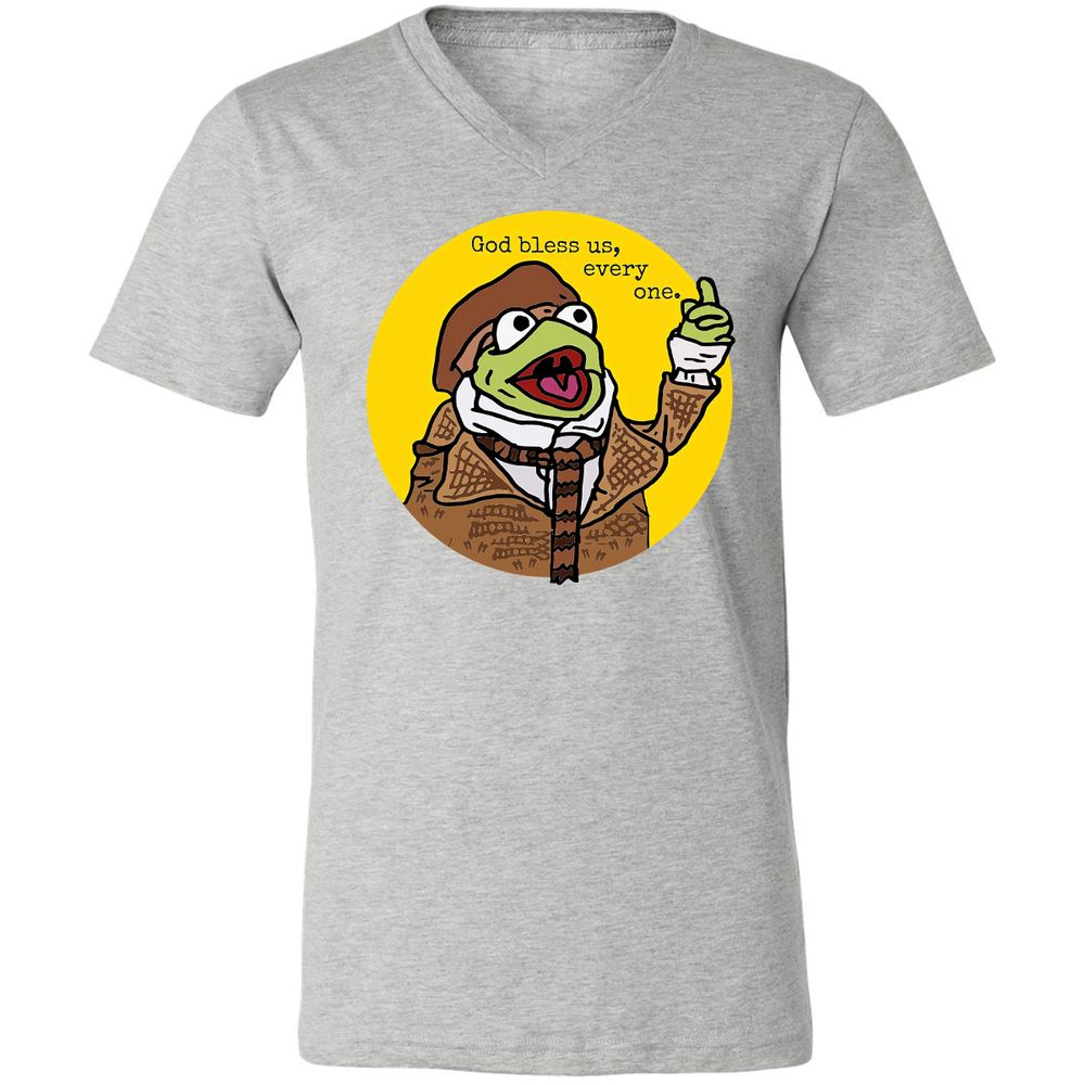 Unisex V-Neck T-Shirt - 6QR4X57F - Athletic Heather - 7