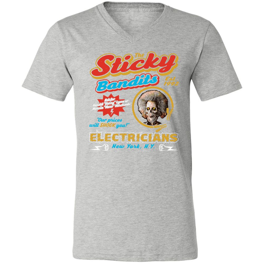 Unisex V-Neck T-Shirt - KJF7PV6Q - Athletic Heather - 7