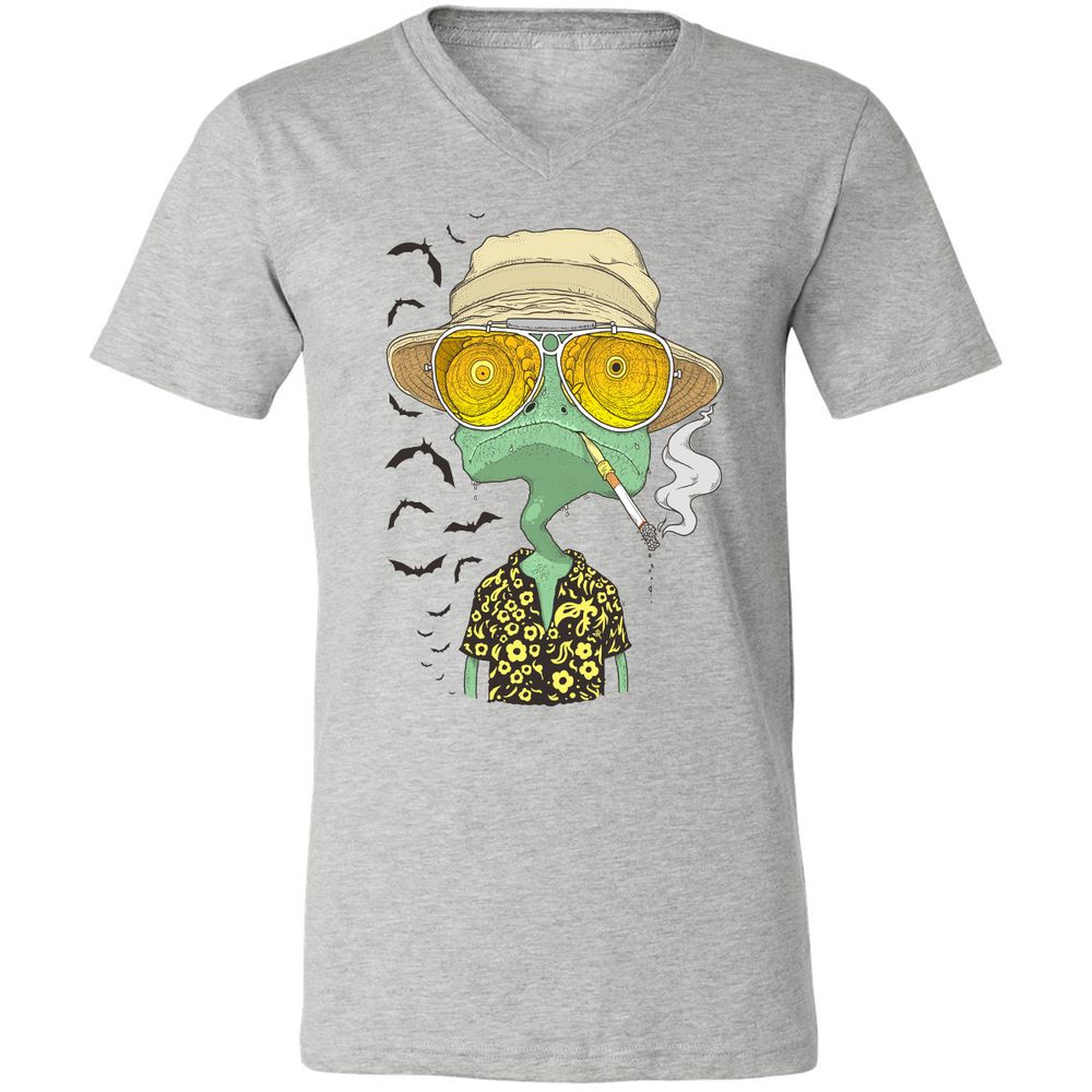 Unisex V-Neck T-Shirt - PHFSVRSZ - Athletic Heather - 7